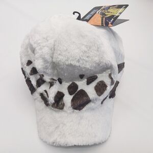 Onepiece Anime Character White and Brown Plush Cap